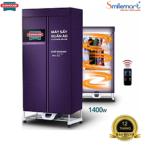 Máy sấy quần áo sunhouse shd2707 - tím - hàng chính hãng