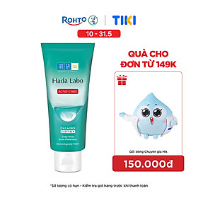 Sữa rửa mặt Hada Labo cho da dầu mụn, da nhạy cảm Hada Labo Acne Care Calming Cleanser 80g