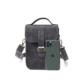 Retro small shoulder bag trendy hip-hop Japanese and Korean mobile phone bag men's trendy brand simple casual shoulder bag street personality change pocket