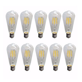 Combo 10 bóng led EDISON ST64 tiết kiệm năng lượng dùng cho trang trí phòng khách, phòng ngủ, quán cafe...