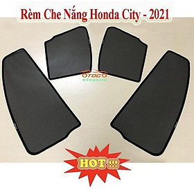 Chắn nắng cửa dành cho xe HONDA CITY 2021-2020, bộ rèm chắn nắng vải lưới gắn nam châm hút