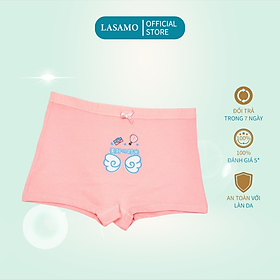 Quần chip bé gái, quần lót cho bé gái cotton cao cấp họa tiết Angel Swing dễ thương hãng LASAMO mã QLB033