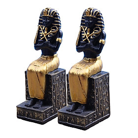 2Pcs Creative African Sculpture Artistic Statue Office Decor Craft