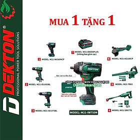 Mua (Quà tặng) Mua thân máy bulong Dekton M21-IW750N Tặng thân máy Dekton (Không pin sạc)