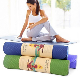 Thảm Tập Yoga 2 Lớp Dày 6MM Thảm Tập Gym, Chống Trơn Trượt Cao Cấp ZA11