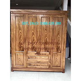 Tủ quần áo gỗ hương 4 cánh
