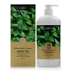 Sữa tắm trắng da hương thảo dược Geo Perfume Body Cleanser Herb Spa 600ml