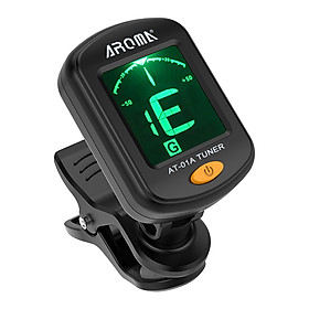 Bộ Tuner Kẹp Có Thể Xoay AROMA AT-01A Kèm Màn Hình LCD Cho Đàn Guitar Ukulele Violin
