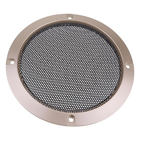 5 Inch Speaker Grills Cover Case with 4 pcs Screws for Speaker Mounting Home Audio DIY -153mm Outer Diameter Gold