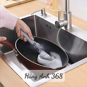 Mua ( HÀNG ĐẸP - GIÁ TỐT) CHỔI CỌ RỬA BÁT 4 IN 1 - RỬA CHÉN BÁT  CỌ RỬA XOONG NỒI  LAU BÀN BẾP-  KEM ĐẦU MÚT