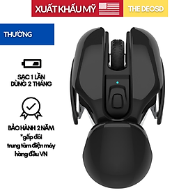 [ Dùng 2 Tháng / Lần Sạc - Xuất Khẩu Mỹ ] - Chuột Bluetooth Không Dây Sạc Lại Máy Tính / Laptop - The Deosd - TD-PX2/WM80 - Hàng Chính Hãng