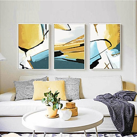 Mua Combo 3 Tranh treo tường Canvas trìu tượng tối giản 30x40cm không khung WS81212A