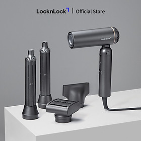 Máy sấy tạo kiểu tóc gấp gọn LocknLock 1300W - Màu xám - ENA626GRY - Hàng chính hãng