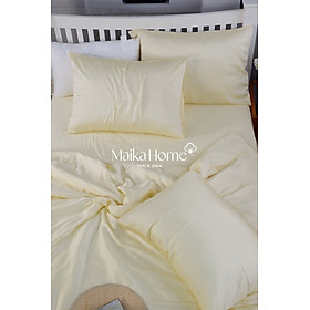 Bộ Drap 5 món Lụa Tencel 60S - Vàng trơn