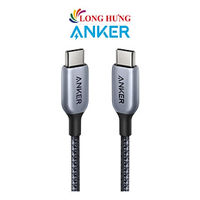 Cáp USB Type-C to Type-C Anker 765 Nylon Cable 140W 0.9m A8865 - Hàng chính hãng