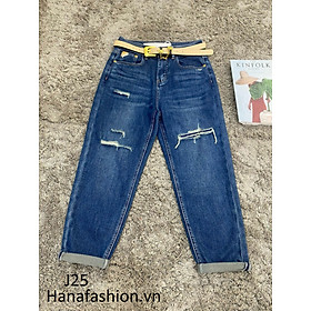 Quần Jeans rách gối Hàn Quốc -J25 - Xanh Jeans