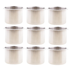 9x 68mm Stainless Steel Recessed Cup Drink Holder for Marine Boat RV Camper