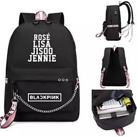 Balo Blackpink thiết kế thông minh kèm tag hồng cá tính cặp sách nam nữ đi chơi đi học tiện dụng đựng đồ học tập thiết kế sáng tạo đẹp thời trang tặng ảnh thiết kế vcone