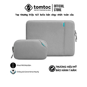 Túi chống sốc Tomtoc Protective 360 cho Macbook Air/Pro 13/ Pro 14/ Pro 16 và Laptop - kèm Túi phụ kiện, hàng chính hãng