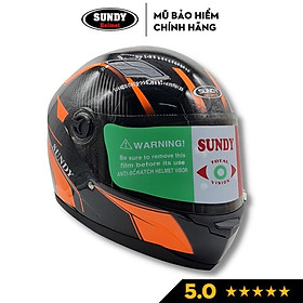 Mũ bảo hiểm Fullface SUNDY Helmets HP04K chính hãng, kiểu dáng mạnh mẽ, thể thao nam tính
