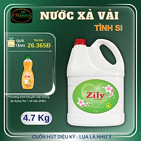 Nước xả vải Zily chai 4.7kg - Tặng 1 Chai Nước Rửa Chén Zily 400 Gr