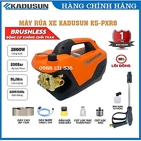 Mua Máy rửa xe máy phun xịt rửa áp lực cao mô tơ cảm ứng từ lõi đồng điều chỉnh áp lực nước tự hút nước thông minh Hàng chính hãng Kadusun K5-PXR8