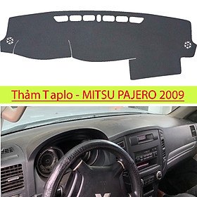 THẢM TAPLO [ PAJERO 2009 ] Thảm taplo da pu, cacbon, vân gỗ và da lộn chuẩn form cao cấp