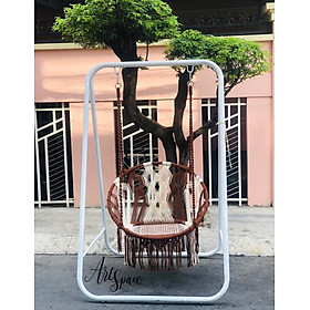 Mua Xích đu trang trí handmade - họa tiết xương cá - Không bao gồm khung treo