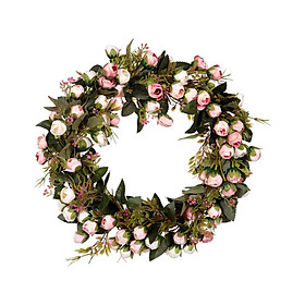 Artificial Rose Flower Garland Wreath Flower Ornament for Wedding Party Home