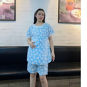 Bộ bầu lửng MÙA HÈ, chất lanh mềm mát cho mẹ bầu mặc nhà freesize 43-70kg