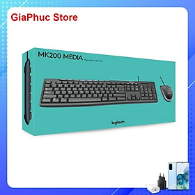 Bộ bàn phím Và Chuột Logitech MK200 Có Dây -Hàng chính hãng