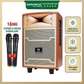 Mua Loa Kéo Karaoke Mini Nanomax S-10B Bass 2.5 Tấc 25cm Công Suất 200W Có Đọc USB Thẻ Nhớ Hàng Chính Hãng