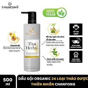 Dầu gội ORGANIC 24 loại thảo dược thiên nhiên Chanfong Thái Lan - 500ml