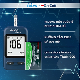 Máy Đo Đường Huyết On Call Extra Kèm Hộp 25 Que Thử Đường Huyết On Call Extra - MG/DL