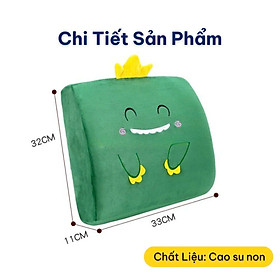 Mua Đệm tựa lưng ghế văn phòng ô tô cao su non Vỏ gối siêu thoáng Gối tựa lưng kích thước 32 x 33 cm x 6/11cm – Giao Mẫu Ngẫu Nhiên