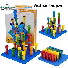 Bộ cắm nấm xây dựng tư duy montessori