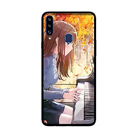 Ốp Lưng Dành Cho Samsung Galaxy A20s mẫu Nàng Đánh Đàn Piano - Hàng Chính Hãng