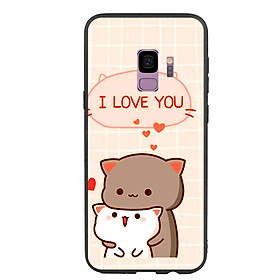 Ốp lưng viền TPU cho điện thoại Samsung Galaxy S9 - I Love U