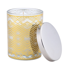 Mua Nến hũ thủy tinh EXOTIC SENSUAL NIGHT ít khói  thiết kế hình trụ tròn kết hợp họa tiết vàng sang trọng  size 8.5x10cm | Index Living Mall - Phân phối độc quyền tại Việt Nam