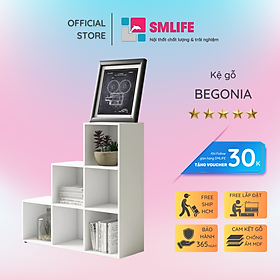 Kệ đựng sách gia đình từ gỗ công nghiệp SMLIFE Begonia