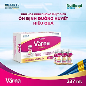 Thùng Sữa Bột Pha Sẵn Värna Diabetes chai (Hộp 24 x 237ml)