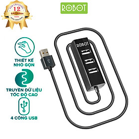 Hình ảnh Bộ Chia USB HUB 4 Cổng ROBOT H140 80 Dài 80cm - Hàng Chính Hãng