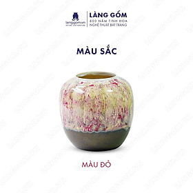 Mua Bình hoa  lọ hoa Gốm sứ Bát Tràng cao cấp Men chảy dạng chum dùng làm quà tặng  trang trí - Làng Gốm Bát Tràng