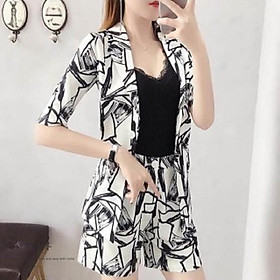 Set vest in họa tiết cao cấp