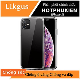 Ốp lưng silicon chống sốc cho iPhone 11 (6.1 inch) hiệu Likgus Crashproof (siêu mỏng, chống chịu mọi va đập, chống ố vàng) - Hàng nhập khẩu