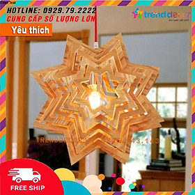 Đèn gỗ thả trần  hiện đại sang trọng chất liệu gỗ trang trí cho phòng khách nhà căn hộ decor nhà quán cafe