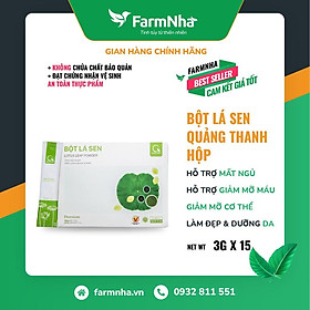 Bột Lá Sen Tươi Sấy Lạnh Quảng Thanh 100% OrganicHàng Chính Hãng