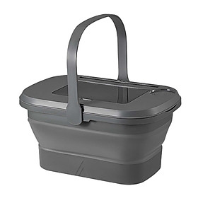 Camping Collapsible Sink Storage Container Multifunctional with Handles Water Bucket Folding Picnic Basket for Washing Dishes, Fruits and Vegetables