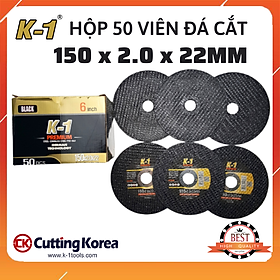 Mua Hộp 50 viên ĐÁ CẮT SẮT 150 | Đá cắt K1 đen 150 | Đá cắt sắt phi 150