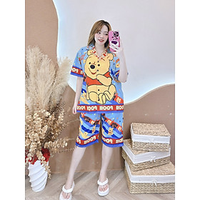 [HCM] (60-85kg, P2) Đồ bộ bigsize lửng in 3D hoạt hình chất thun lạnh. Đồ bộ lửng bigsize. Đồ bộ thun lạnh bigsize. bobigsizelung2thunlanh